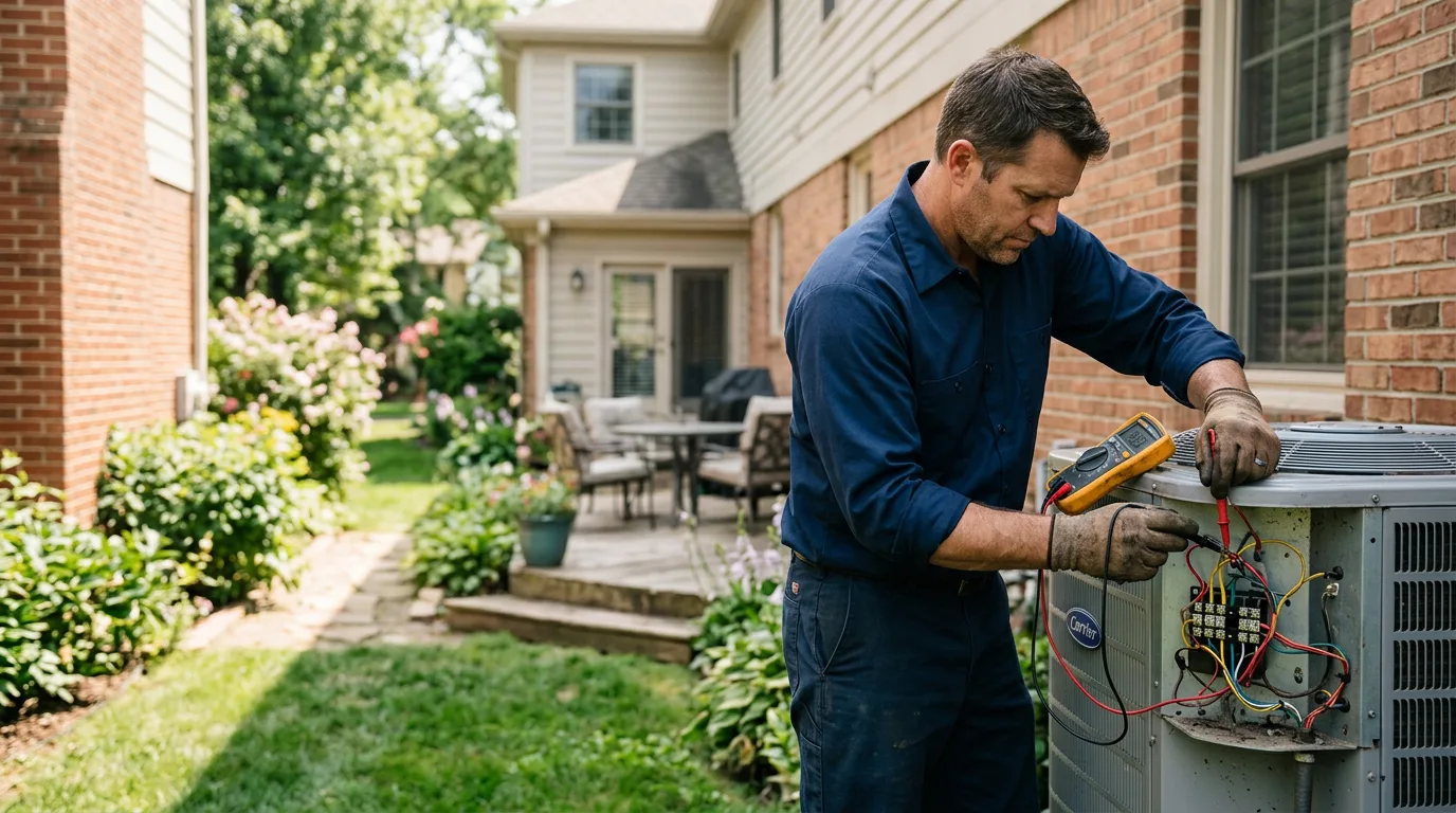HVAC technician working near Sharpsburg, GA
